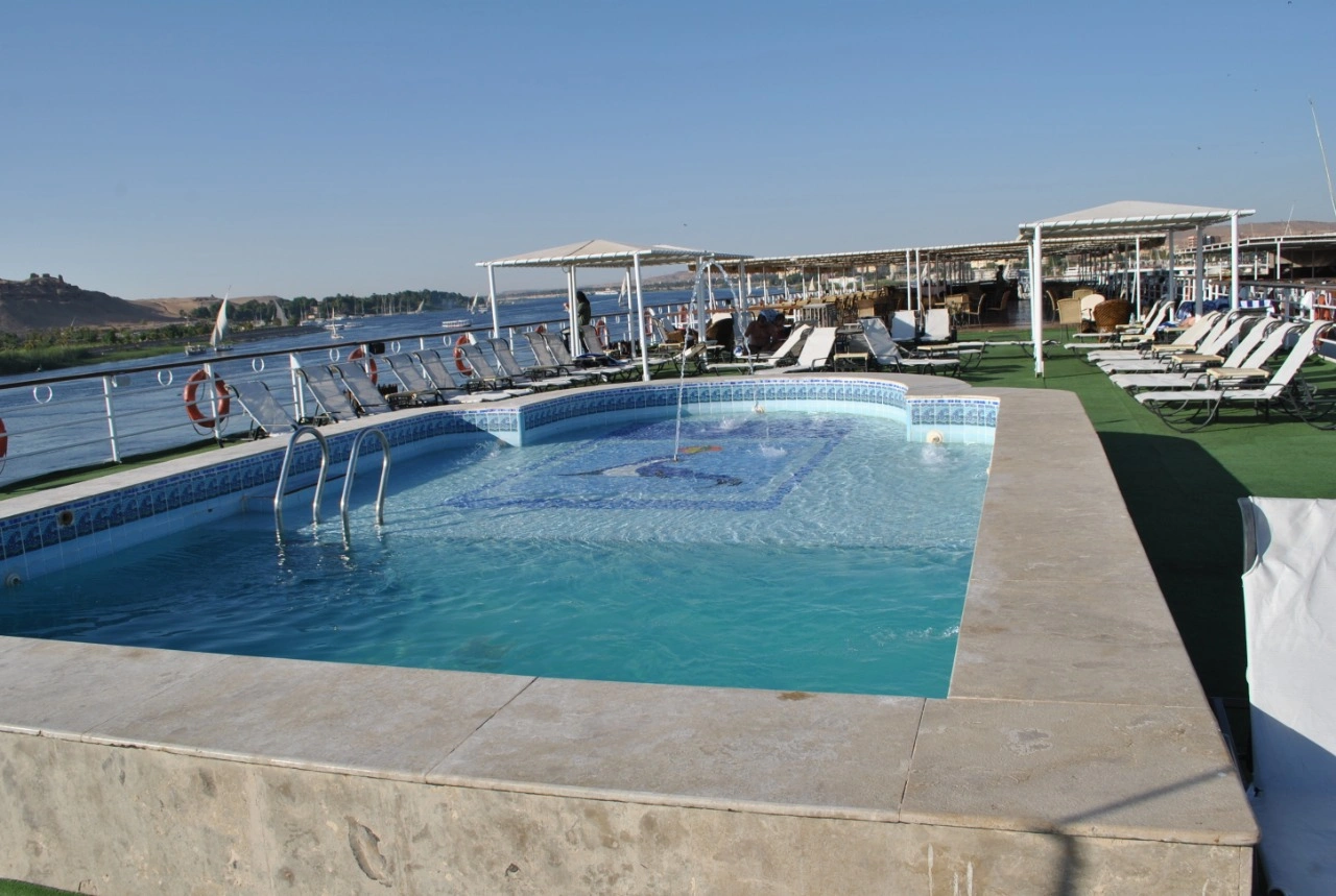 Sun deck of the MS TiYi Nile Cruise Nile cruise